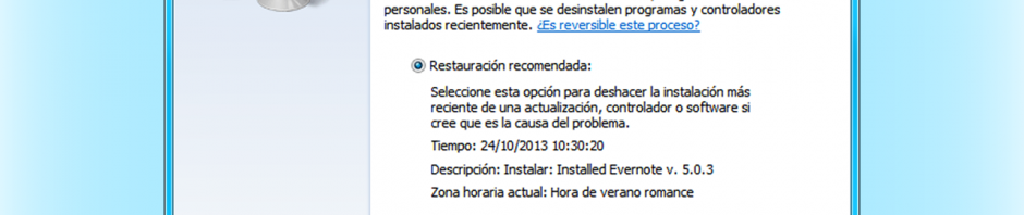 Resucitar el PC (III): Modo seguro y restauración