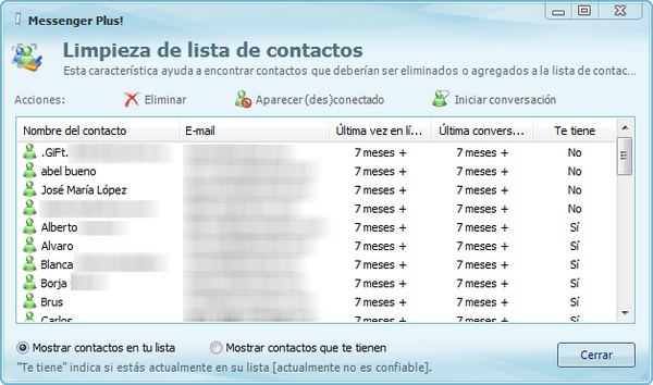 Limpieza de contactos