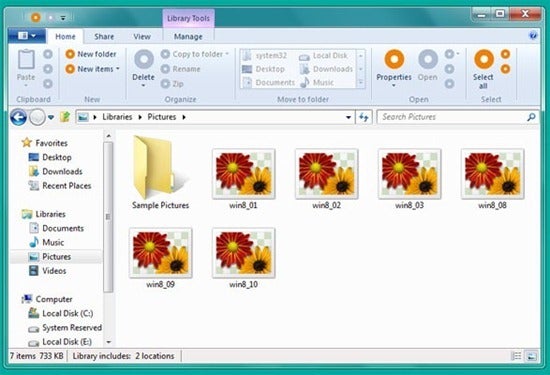 Ribbon en Windows 8