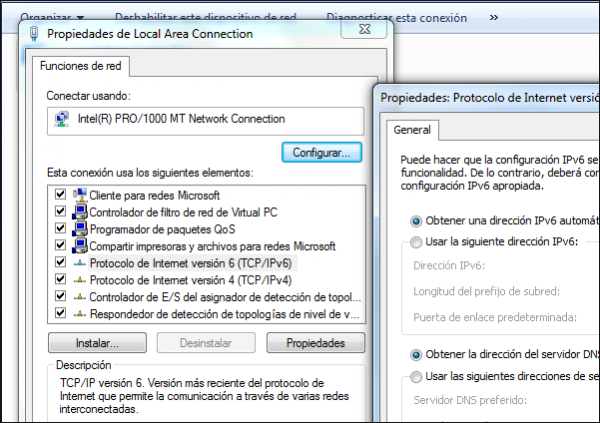 IPv6 en Windows 7 IPv6 en Windows 7
