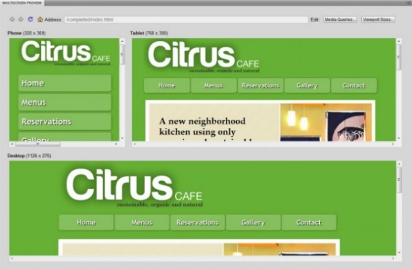 Ejemplo de Multiview en Dreamweaver