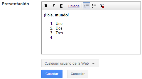 Formateo de la biografia