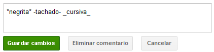 Modificar comentarios