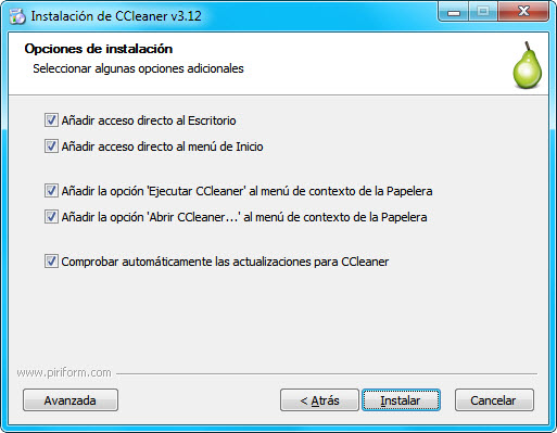 CCleaner instalacion