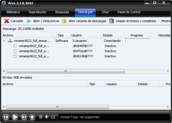 Descargando
