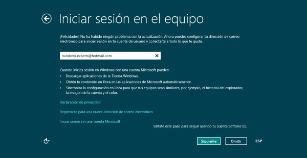 Iniciar sesión con una Cuenta Microsoft