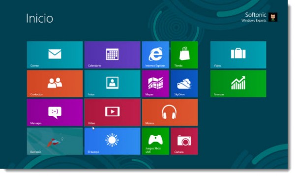 Pantalla de Inicio Windows 8