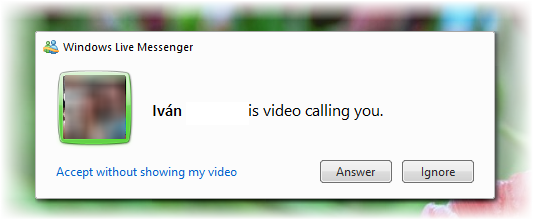 POPUP llamada POPUP llamada