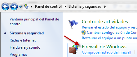 Comprobar el estado del Firewall