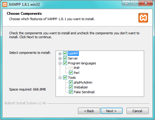 xampp setup