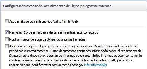 Mantener Skype