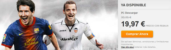 Promoción temporal: hasta 50% de descuento en Fifa 13 para PC, XBOX 360, PS3, PSVita, Wii U…
