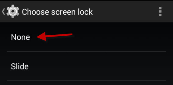 No screen lock