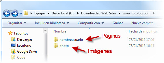 Backup de Fotolog