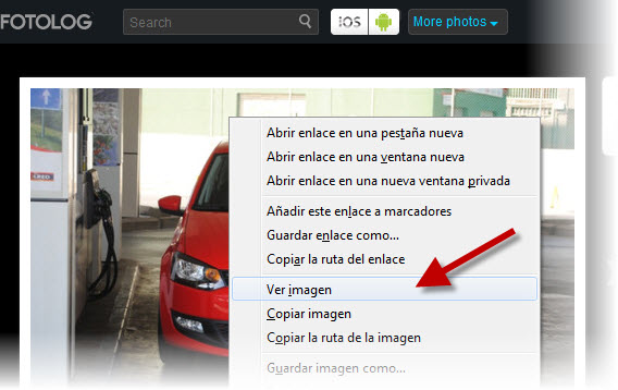 Ver imagen en Firefox