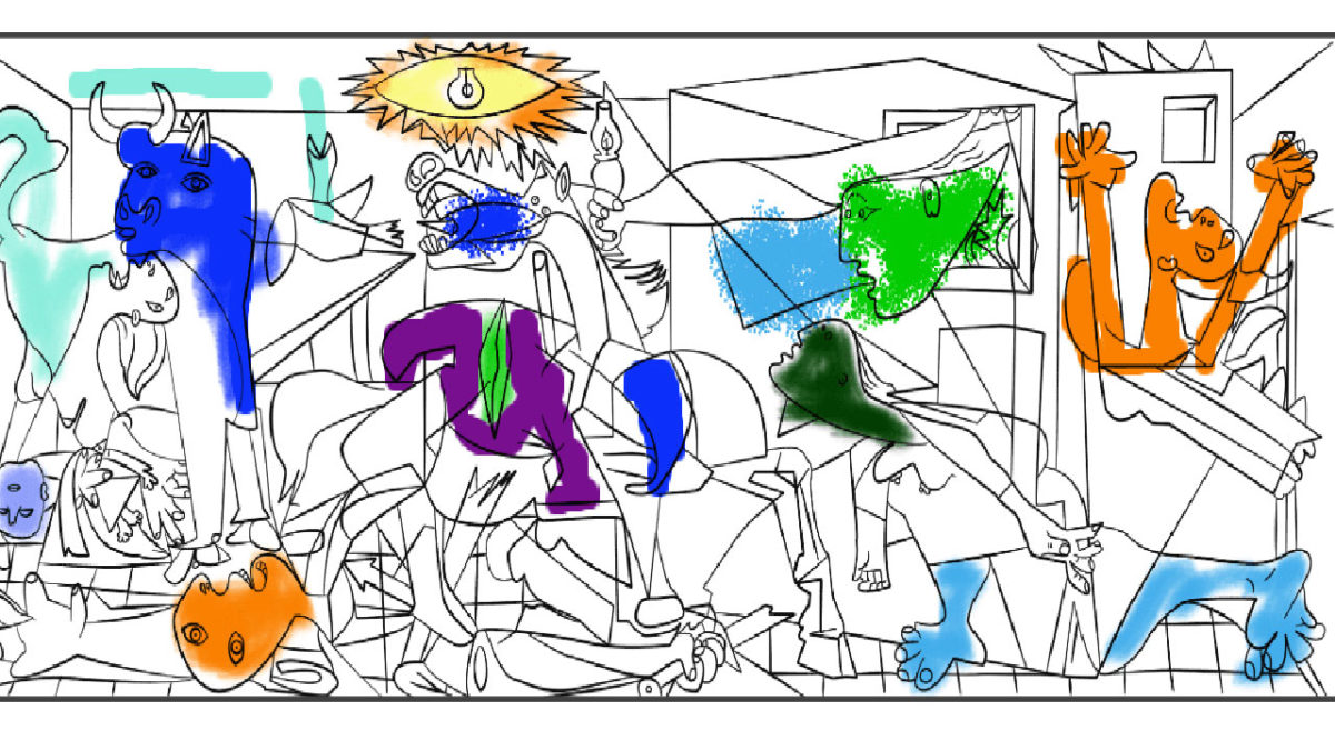 Colorear tu propio Picasso, la nueva moda de Internet