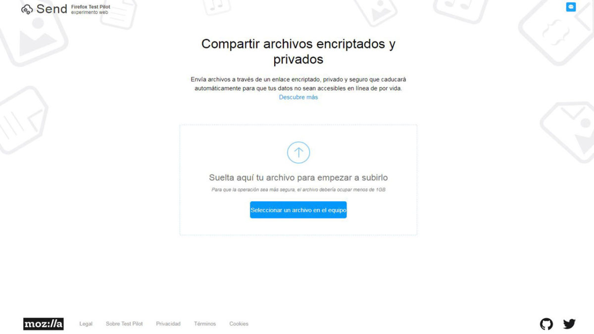 Firefox Send: envía archivos auto-destruibles de hasta 1GB