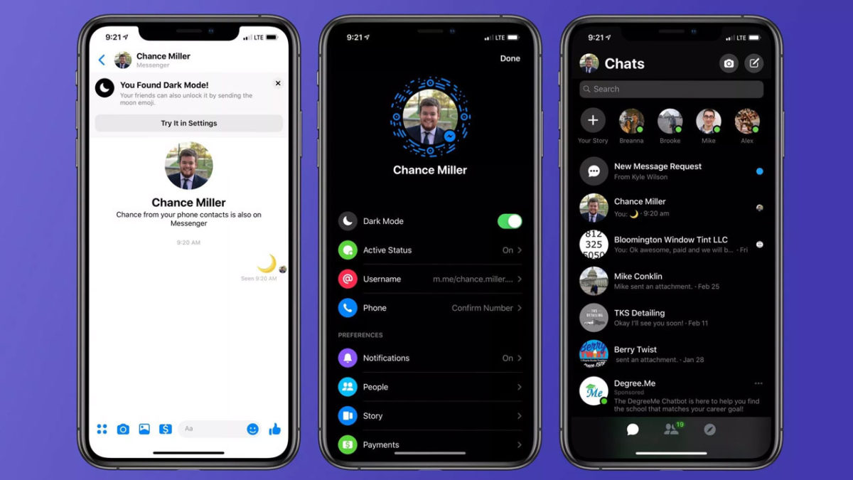 Facebook Messenger: activa su modo oscuro en iOS y Android con este truco