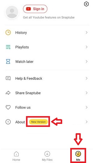 Cómo actualizar Snaptube