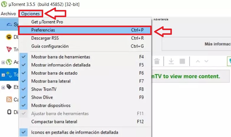 Cómo configurar uTorrent