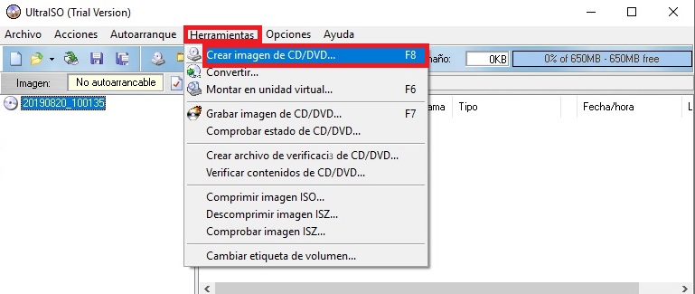 Cómo grabar una imagen ISO en un pendrive USB