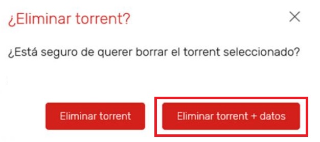 Eliminar torrent + datos