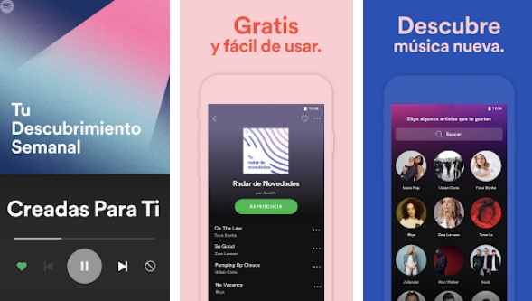 Interfaz de Spotify