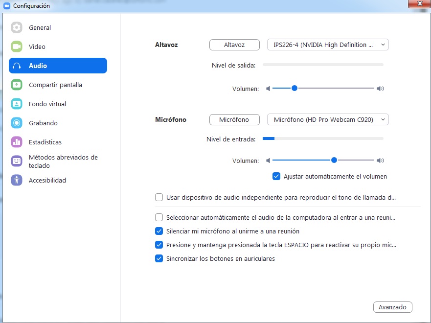 Cómo configurar el audio en Zoom