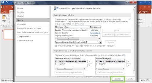 Cómo cambiar el idioma de Microsoft PowerPoint