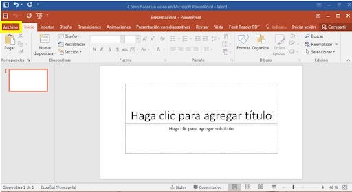 Cómo hacer un video en Microsoft PowerPoint