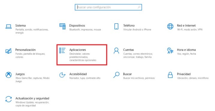 Configuración de Windows 10