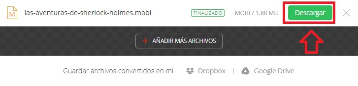 Cómo convertir un archivo EPUB a MOBI