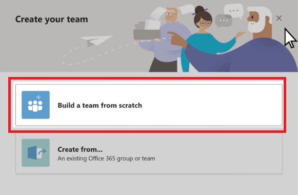 Crear un equipo de Teams