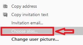 Elegir alias en AnyDesk