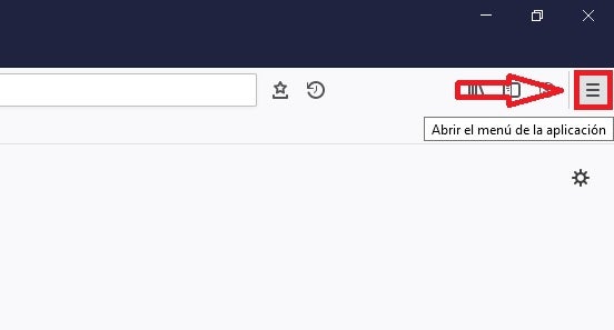 Menú de Firefox
