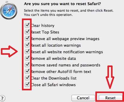 Restaurar Safari