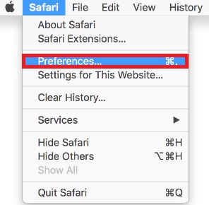 Preferencias en Safari