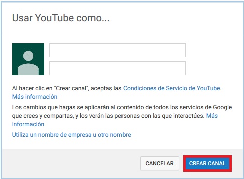Cómo crear un canal de YouTube