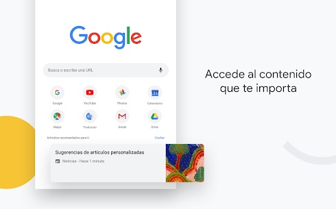 Interfaz de Google Chrome para Android