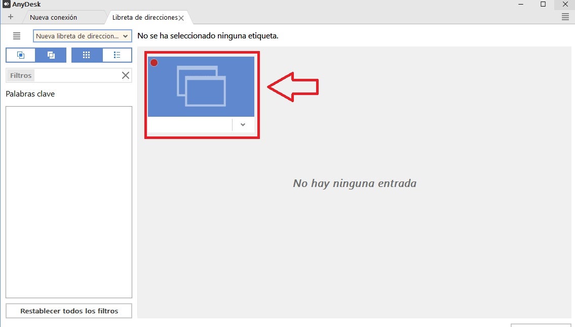 Contacto a eliminar en AnyDesk