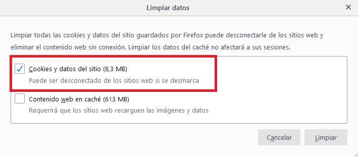 Firefox: Cómo borrar sus cookies paso a paso