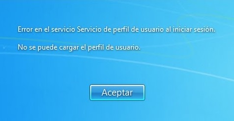 Cómo solucionar "Error en el servicio de perfil de usuario al iniciar la sesión"