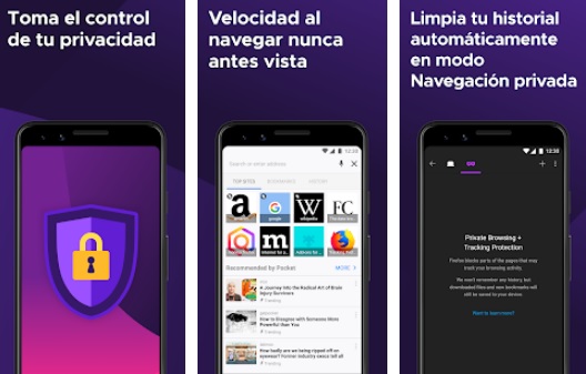 Interfaz de Firefox para Android