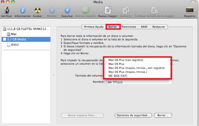 Cómo formatear un pendrive USB en Mac