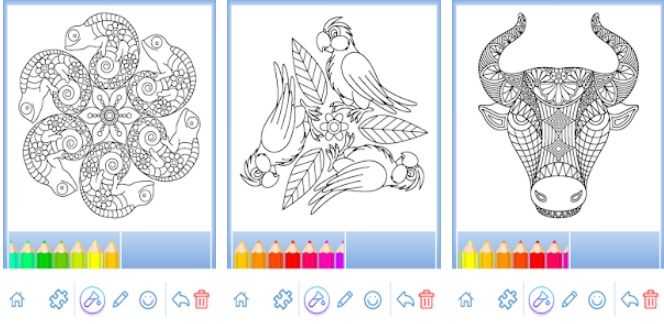Pantallas de Libro para Colorear Mandalas