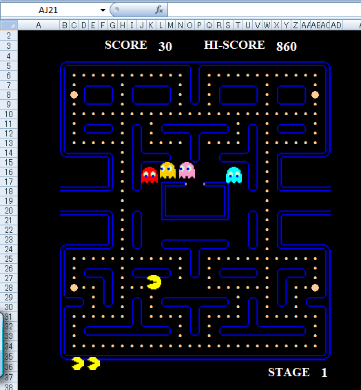 Pac Man para Excel