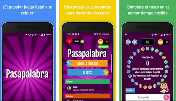 Pantallas de Pasapalabra