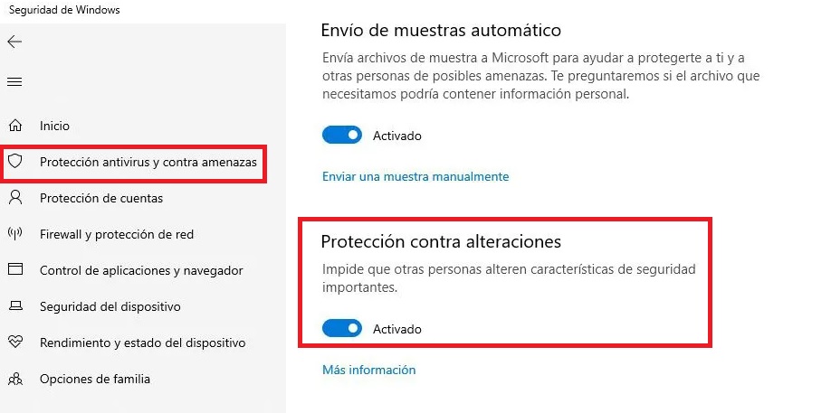 Cómo activar la protección contra alteraciones