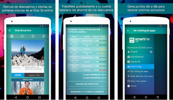 Interfaz de Smartme App