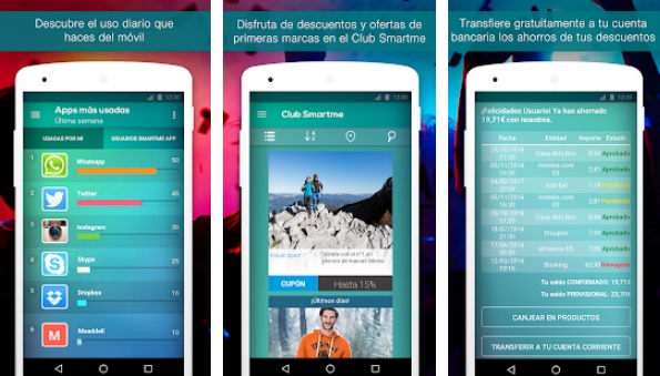 Interfaz de Smartme App